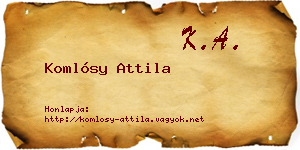 Komlósy Attila névjegykártya